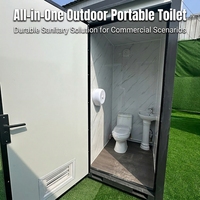 Toilettes mobiles écologiques en panneaux sandwich portables, sanitaires modulaires préfabriqués pour chantier, parc, événement