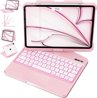 IFacemall Cyberpunk Magnetic Wireless Keyboard Case untuk iPad Pro 11-inci iPad Air (Generasi ke-4+) Rotasi 360 Derajat Bersertifikasi CE Tata Letak AS