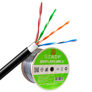 Ngoài trời PVC + PE đôi áo khoác 305 mét/1000ft 24AWG đồng/CCA UTP CAT5E mạng cáp/LAN Cáp - Product Image 1