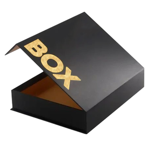 Luxury Custom Black Paper Gift Box Flip Top <strong>Cardboard</strong> Magnetic Closure Matte Embossed Foam Insert Paper <strong>Tray</strong> for Socks Packaging - Product Image 1