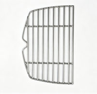 Grille de cuisson ronde pliable en acier inoxydable pour barbecue extérieur avec poignée, fabriquée par une usine OEM