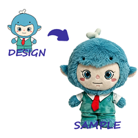 Peluche personnalisée super douce de 20 cm avec doublure en maille brodée, jouet réconfortant en tissu long et moelleux