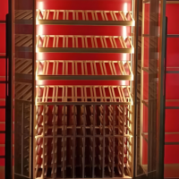 Armoire à vin à température constante en acier inoxydable personnalisée en usine pour l'affichage des boissons à base de vin d'alcool pour la cave à vin de villa