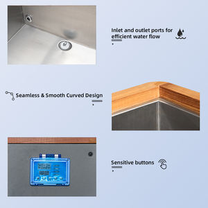 Pas Buiten Bubbelbad En Koude Duik Aan, Dubbele Draagbare Koude Dompelbak Met Optionele Koelmachine En Filter - Product Image 4