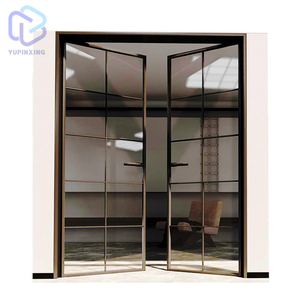 Customized Thermal Break Double Tempered clear Glass Casement Doors Exterior Aluminum Plate Hinged Door - Product Image 2