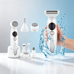 IRUIBEAUTY - Set de Depilación <span class=keywords><strong>5</strong></span> en 1 para Mujer con Logotipo Personalizado, Depiladora Impermeable IPX7 con Removedor de Vello Púbico - Product Image 1