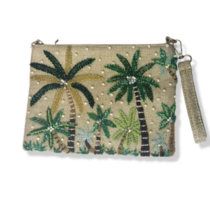 Bolso de Mano Ecológico Ligero con Botón, Adornado con Flores de Diamantes de Imitación, de Algodón, Duradero y Portátil - Product Image 1