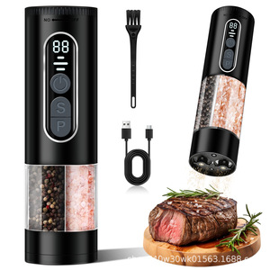 เครื่องบดพริกไทยไฟฟ้าแบบพกพา เครื่องบดเครื่องเทศแบบชาร์จ USB เสียงเบา ปรับระดับได้ สำหรับครัว บาร์บีคิว และการเดินทาง - Product Image 2