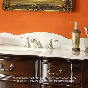 Projet d'hôtel Meubles anciens Luxueux 50 "<span class=keywords><strong>Lavabo</strong></span> simple <span class=keywords><strong>Meuble</strong></span> <span class=keywords><strong>de</strong></span> <span class=keywords><strong>salle</strong></span> <span class=keywords><strong>de</strong></span> <span class=keywords><strong>bain</strong></span> avec dessus en marbre crème nature Armoire <span class=keywords><strong>de</strong></span> <span class=keywords><strong>salle</strong></span> <span class=keywords><strong>de</strong></span> <span class=keywords><strong>bain</strong></span> - Product Image 5