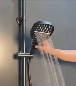 2023 Venta directa de fábrica Tiktok Piano Key 5 botones Pantalla digital Baño Cascada Lluvia Pistola Juego de ducha de metal con Mezclador - Product Image 6