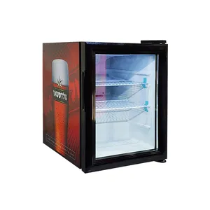 Meisda 35L 3ชั้นเบียร์เครื่องดื่มบาร์ตู้เย็นประตูกระจกเครื่องดื่มแสดงตู้เย็นขนาดเล็กที่มีคอมเพรสเซอร์