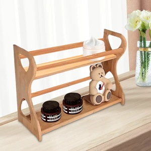 Bamboo 2-Tier <b>Spice</b> <b>Rack</b> Natural Color <b>Wall</b> Mounted Kitchen Storage Organizer For Home Use - Product Image 4