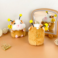 Mini cochon d'Inde, petit cochon d'Inde, jouet en peluche, hamster, poupée, coton PP doux, porte-clés à mousqueton, pendentif de sac mignon, cadeau