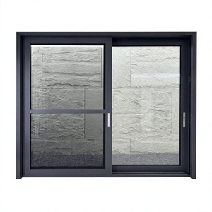 Porte patio coulissante en aluminium du sol au plafond, grande vitre fixe, à rupture de pont thermique, insonorisée, double vitrage avec moustiquaire intégrée - Product Image 1