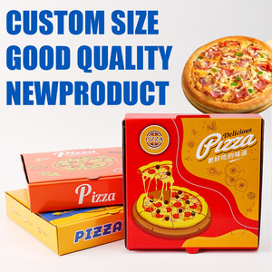 Caja de pizza de papel Kraft marrón impresa Caja de pizza de papel marrón barata - Product Image 4