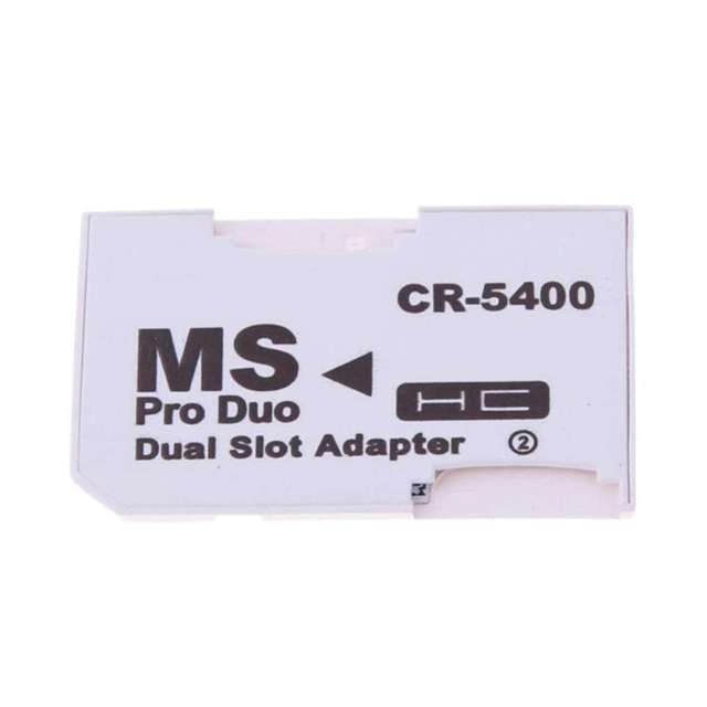 Photo Fast Memory TF to MS Pro Duo PSP Card Dual 2 Slot Adapter