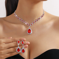 Articles de Mode les Plus Tendance Actuellement : Parure de Mariage pour Femme en Cristal de Zircon, Collier et Boucles d'Oreilles – Produits Phares
