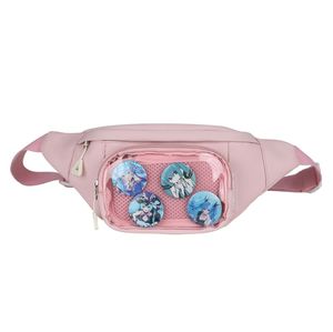 MKW-7016 Paquete de 10 Bolsas de Pecho con Logotipo Personalizado, Bolsa de Cintura de Gran Capacidad para Exhibición de Pins de <span class=keywords><strong>Anime</strong></span>, Bolsa de Cintura Transparente con Ventana de PVC - Product Image 2