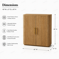 Modernité haut de gamme, détails cannelés pour villa de luxe, armoire à vin, buffet, commode à liqueurs, personnalisation sur mesure