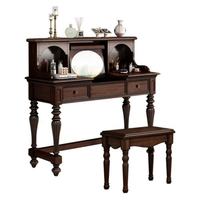 Ensemble de coiffeuse moderne en bois de séquoia américain écologique avec miroir et tabouret, meuble de chambre pour villa familiale