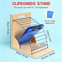 Support de presse-papiers en bois et métal, petit support de rangement pour tableau blanc, organisateur pour salle de classe, bureau