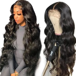 Perruque à dentelle complète 5*5 7x7 Lace Body Waver, <span class=keywords><strong>cheveux</strong></span> Remy, entièrement tissée à la main, 14 pouces, 12A, sans caoutchouc, couvre-chef, toutes les couleurs - Product Image 5