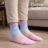 Chaussettes unisexes amusantes et colorées, de haute qualité, respirantes, en coton, avec motif logo, à pois colorés, tricotées, séchage rapide, pour hommes, automne