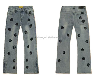 Pantalones Cortos de Mezclilla Unisex de Moda, Estilo Casual, Lavado Vintage, con Bordado Digital de Cinco Puntos y Patrón de Letras Calientes de Verano - Product Image 3
