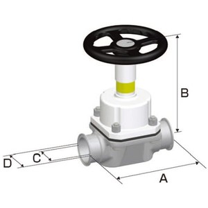 Vanne à diaphragme manuelle Fujikin BW2-A1-7K-F en forme de L, trois voies, norme japonaise, coupure haute pression - Product Image 3