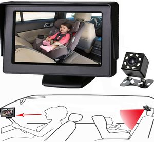 Back <strong>Seat</strong> Baby <strong>Monitor</strong> and Camera in <strong>Car</strong> 4.3inch <strong>Monitor</strong> Rear Facing Baby <strong>Car</strong> <strong>Seat</strong> Camera with Wide View Angle IR Night Vision - Product Image 1