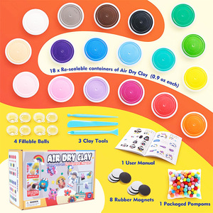Bán Chạy Nhất 18-Màu Playdough & Slime Set <span class=keywords><strong>DIY</strong></span> Thoáng Mát Khô Đất Sét Cho Sáng Tạo Vui Vẻ - Product Image 2