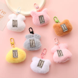 Cute Cartoon <span class=keywords><strong>Doll</strong></span> Keychain Pendant Girly Backpack Decoração Acessório com Plush Animal para Vestuário & Acessórios - Product Image 2