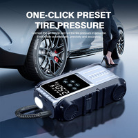 Chargeur de batterie de voiture portable 12V avec démarreur de secours et compresseur d'air intégré