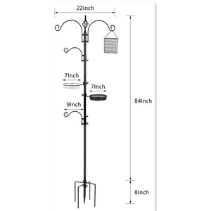 Outdoor Garden Bird Feeding Station <strong>Feeder</strong>,Hanging Metal Bird <strong>Feeder</strong> Watching Bird Feeding Rack - Product Image 2
