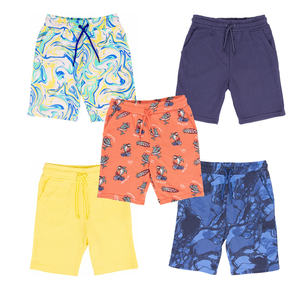 Shorts imprimés pour garçons, vente chaude en usine, pantalons décontractés, taille mi-haute, longueur genou, taille élastique, coton mélangé polyester - Product Image 1