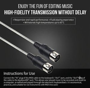 Cable Convertidor de Interfaz USB a MIDI, Aislado con PVC, <span class=keywords><strong>para</strong></span> Teclado Sintetizador, Plug and Play, MIDI USB, Grabación en Estudio Musical, 2 Metros - Product Image 2