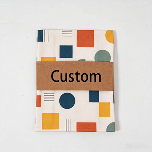 Essuie-tout de cuisine en coton imprimé 100 % avec motif mignon et emballage personnalisé en papier kraft – Vente en gros - Product Image 1