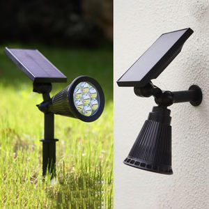 Lampu LED tenaga surya dapat disesuaikan, lampu lapangan rumput Sensor Remote warna-warni tahan air RGB bercahaya dinding taman halaman - Product Image 4