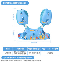 Gilet de sauvetage pour tout-petits Swimbobo avec flottabilité et sangle réglable pour la natation en piscine et en bateau, ailes aquatiques pour enfants