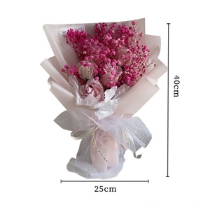Nouvelle Offre Spéciale 6 roses séchées bébé respiration bouquet petite amie saint valentin cadeau savon Bouquet/fête des mères Bouquet - Product Image 5