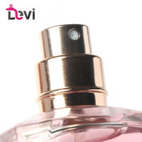 Flacons de parfum carrés en verre Devi 50ML, flacon de parfum Pink Lady rechargeable, atomiseur, conteneur vide, carton, design personnalisé