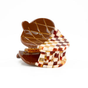 Pinza de Pelo Mini de Acetato Acrílico con Diseño Creativo de 4.3cm, Adorno de Bellota Marrón, Color Personalizado, Unisex, a la Moda - Product Image 6