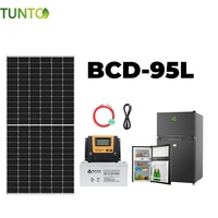 Congélateur solaire portable 12V 24V 100L, réfrigérateur hors réseau pour le camping, le bateau, le camion, la caravane, la maison, le stockage de nourriture, de boissons et de glace