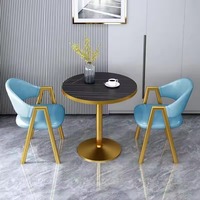 Ensemble de table à manger ronde moderne extensible et pliable pour 2 personnes, avec chaise, en MDF et métal, idéal pour appartement, salle à manger, hôtel