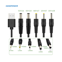 Câble USB vers 5V DC d'usine OEM Câble d'alimentation DC 5.5X2.1mm Câble de connecteur USB mâle vers baril 5521