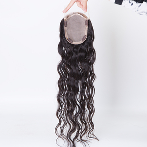 Накладка для волос TopElles Custom Wave, натуральные черные европейские волосы Remy, 6 мм, шелковая основа, средняя часть, для женщин, салонное качество - Product Image 3