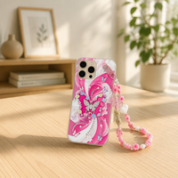 Coque de téléphone portable pour femme style Ins, mignonne, anti-chute, antichoc, en TPU+PC avec chaîne pour Huawei Honor X6E X9B X6C Magic6 LITE