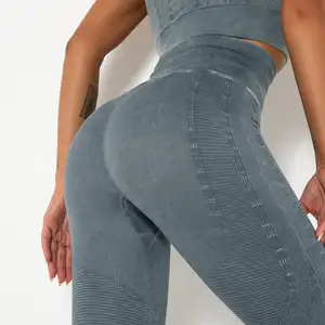 Artı boyutu yüksek belli kadınlar Slim Fit dikişsiz Denim renkli sıcak tayt kovboy baskı tarzı Yoga Chino pantolon Buley Jeggings