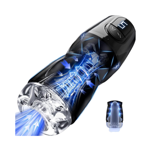 Yetişkin oyuncaklar erkek Masturbator güçlü vakum pompası 5 emme 9 titreşimli modları LCD ekran APP kontrol 3D kol pompaları - Product Image 1