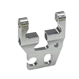 Custom 5 Axis CNC Milled Raw Finish Aluminum Double Fork Clamping Bracket Slotted Hole Threaded Hole Robot Gripper Mount Parts - Product Image 4